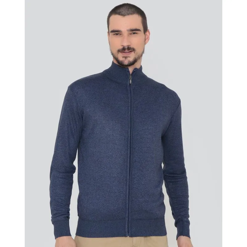 Casaco Masculino Tricô Azul P