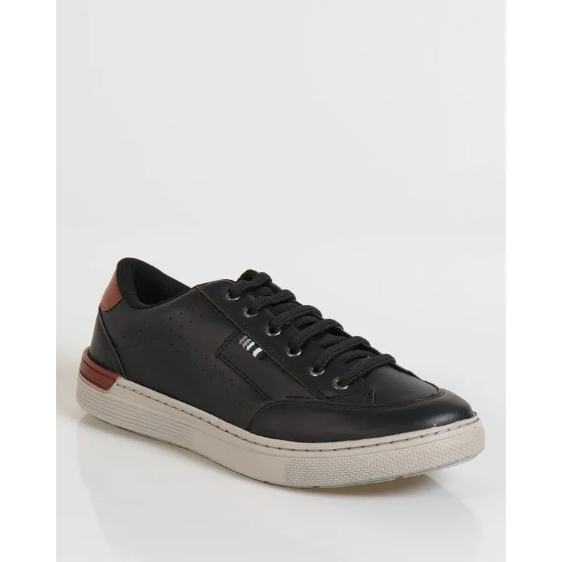 Sapatênis Masculino Casual Recorte Preto 43
