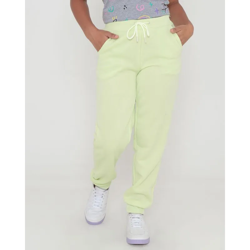 Calça Moletom Juvenil Jogger Verde Claro 10