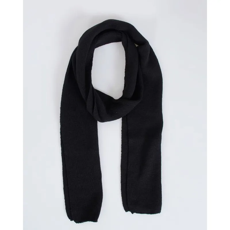 Cachecol Feminino Básico Tricô Liso Preto G
