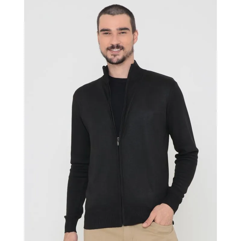 Casaco Masculino Tricô Preto P