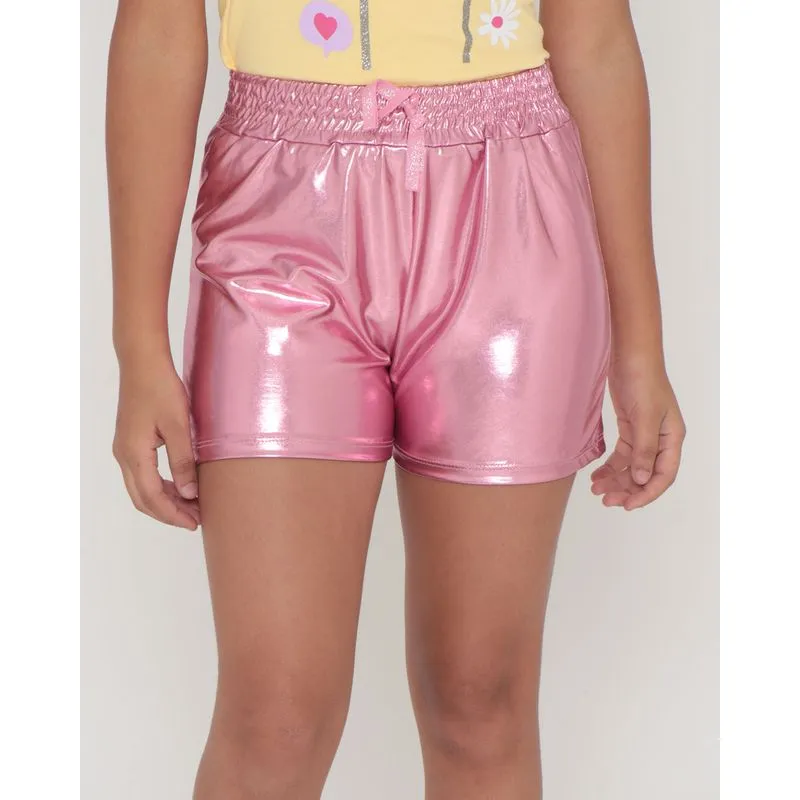 Short Cirrê Juvenil Rosa Médio 16