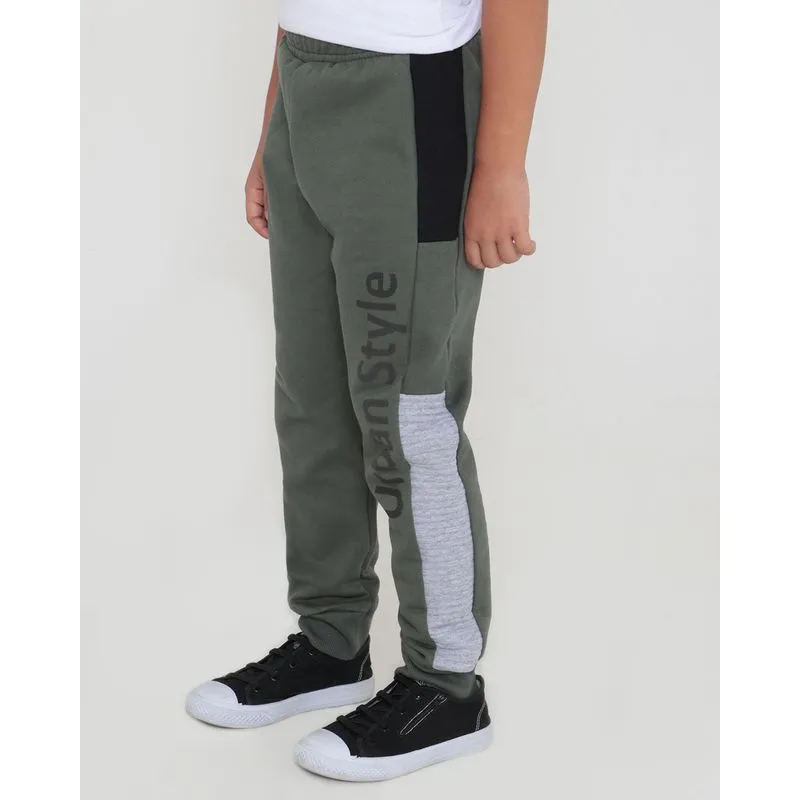 Calça Infantil Moletom Jogger Verde 6