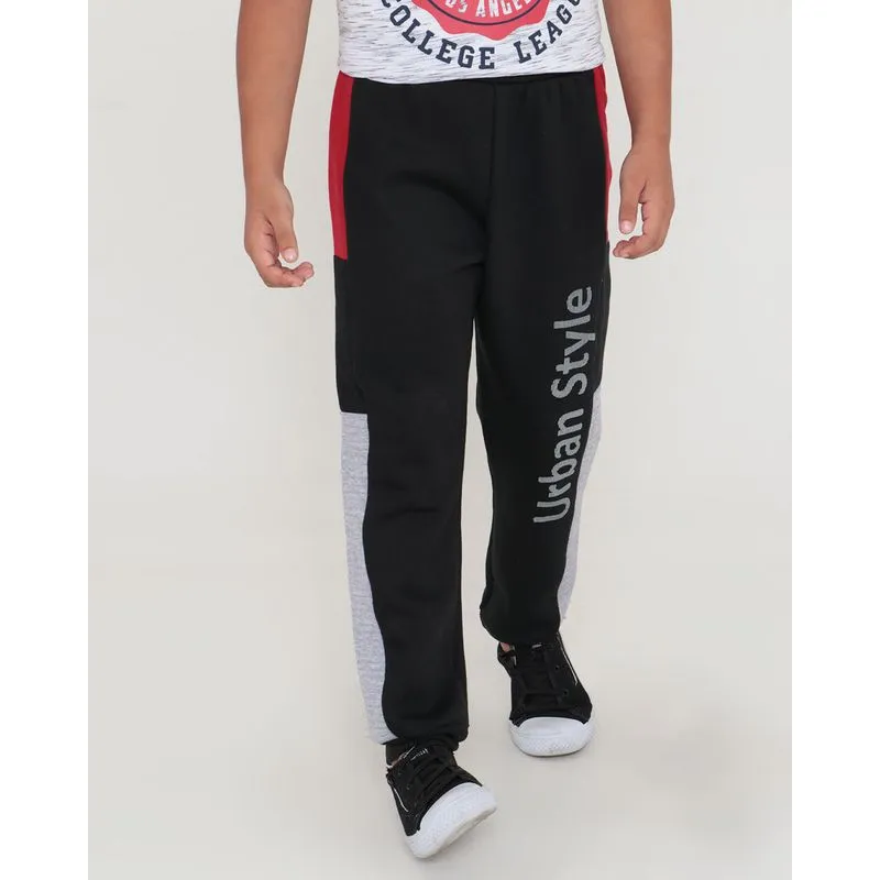 Calça Infantil Moletom Jogger Preta 10