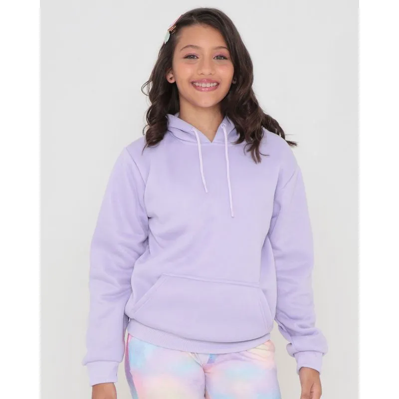 Blusão Moletom Juvenil Básico Lilás Claro 12