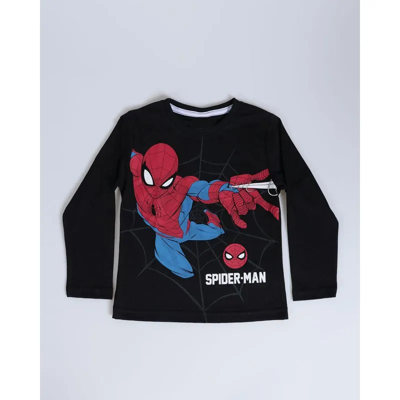 Camiseta Bebê Homem Aranha Marvel Preta 2