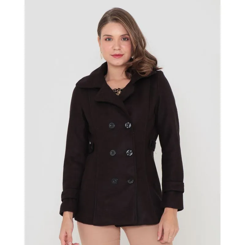 Casaco Feminino Trench Coat Marrom Escuro G