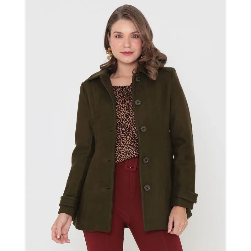 Casaco Feminino Trench Coat Verde Escuro M