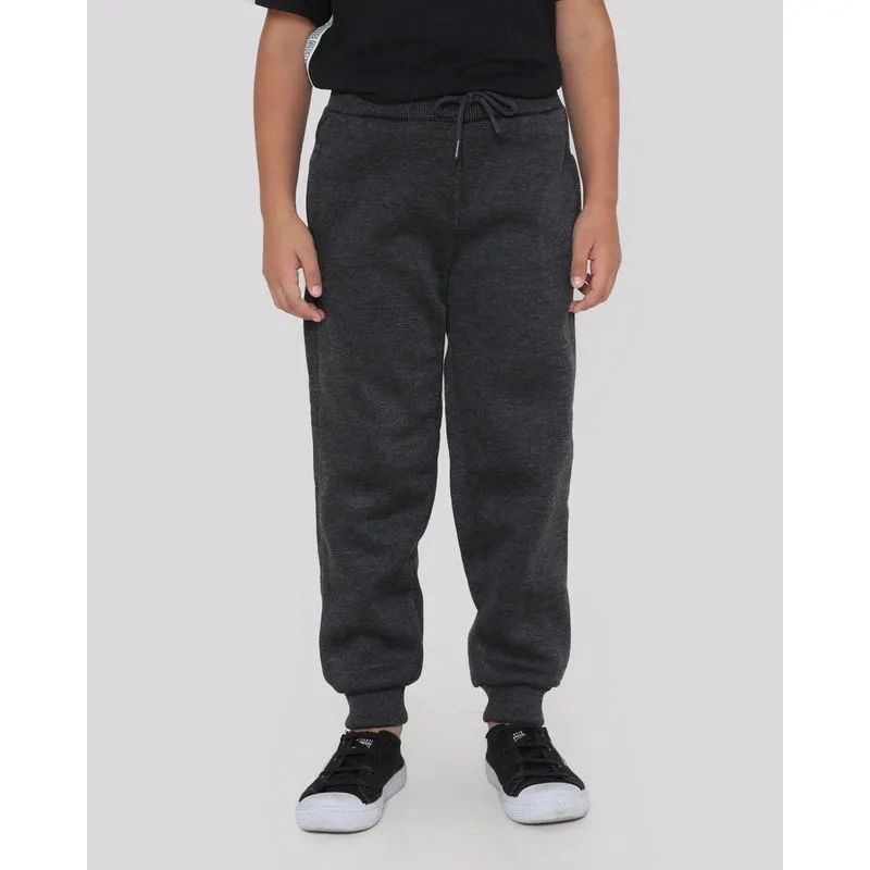 Calça Moletom Infantil Jogger Cinza Escuro 8