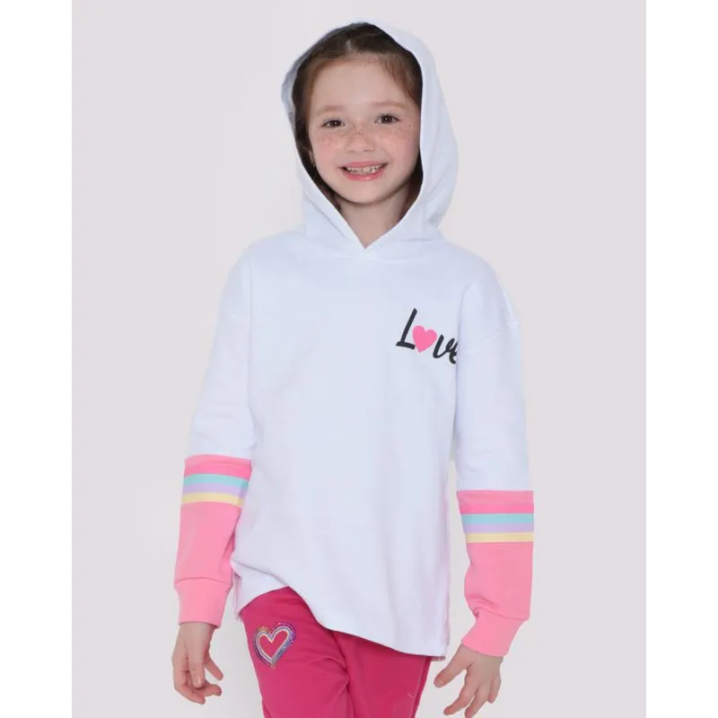 Blusão Moletom Infantil Love Recorte Branco 6