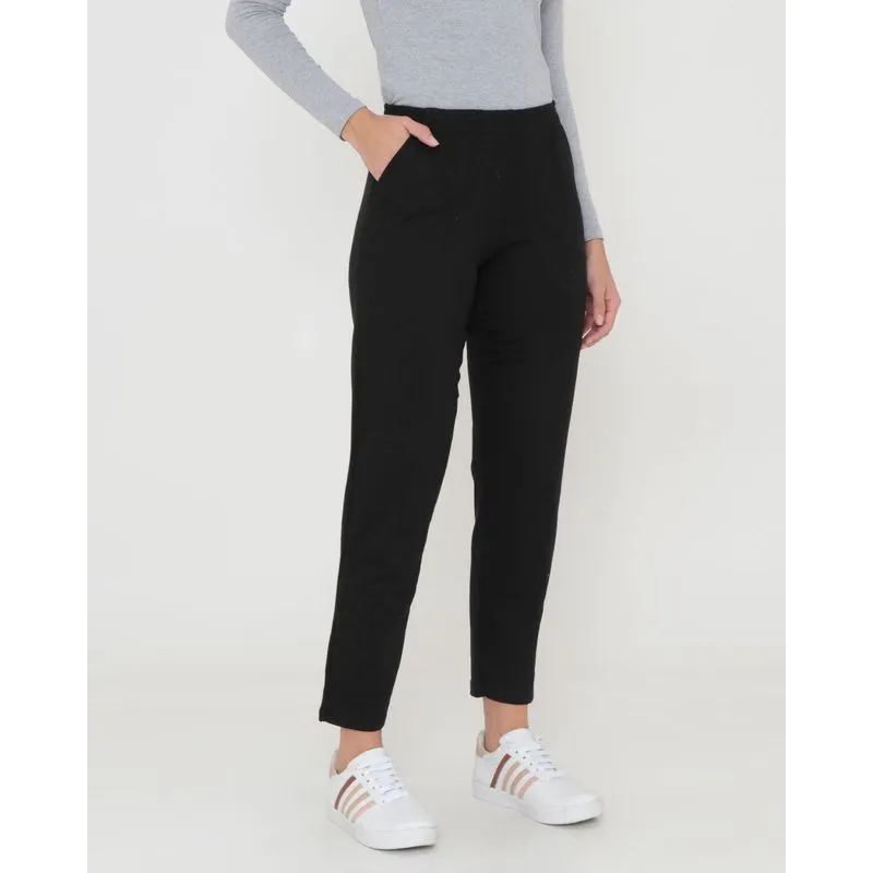 Calça Moletinho Feminina Fitness Preta P