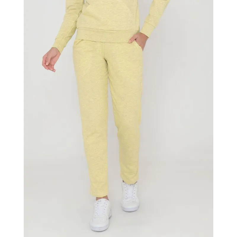 Calça Moletinho Feminina Fitness Amarelo Claro G