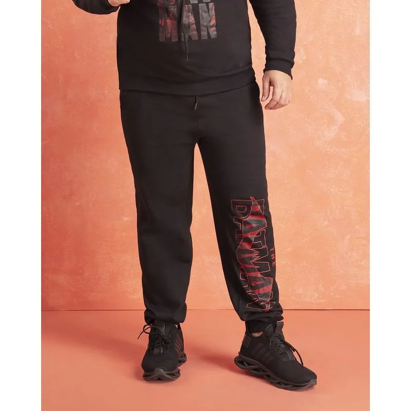 Calça Moletom Masculina Plus Size Jogger Batman Preta G1