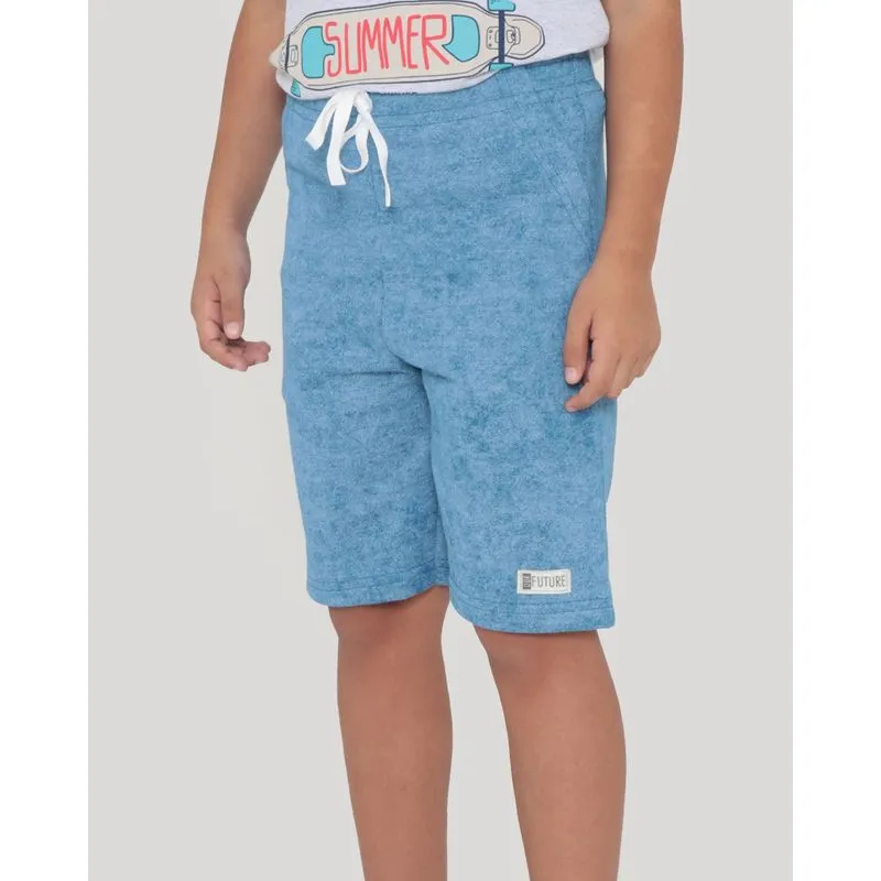 Bermuda Infantil Moletinho Azul 4