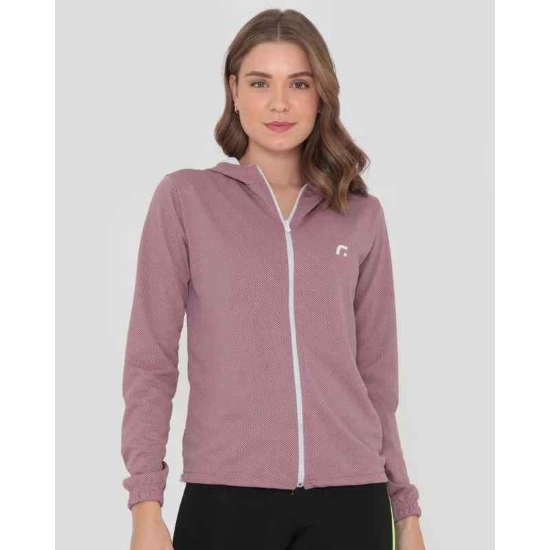 Jaqueta Feminina Fitness Texturizada Fitter Rosa M