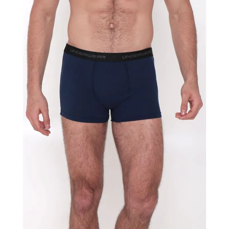 Cueca Boxer Algodão Cós Estampado Marinho P