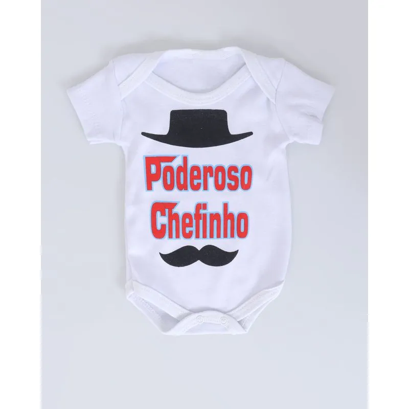 Body Bebê Poderoso Chefinho Branco M
