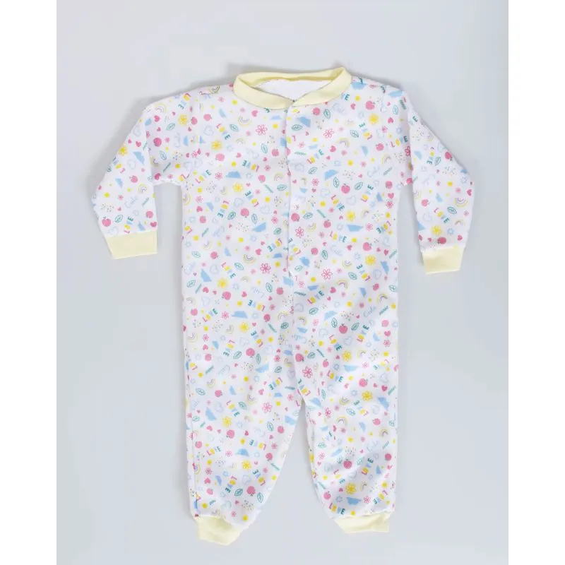 Macacão Infantil Soft Estampa Love Branco 8
