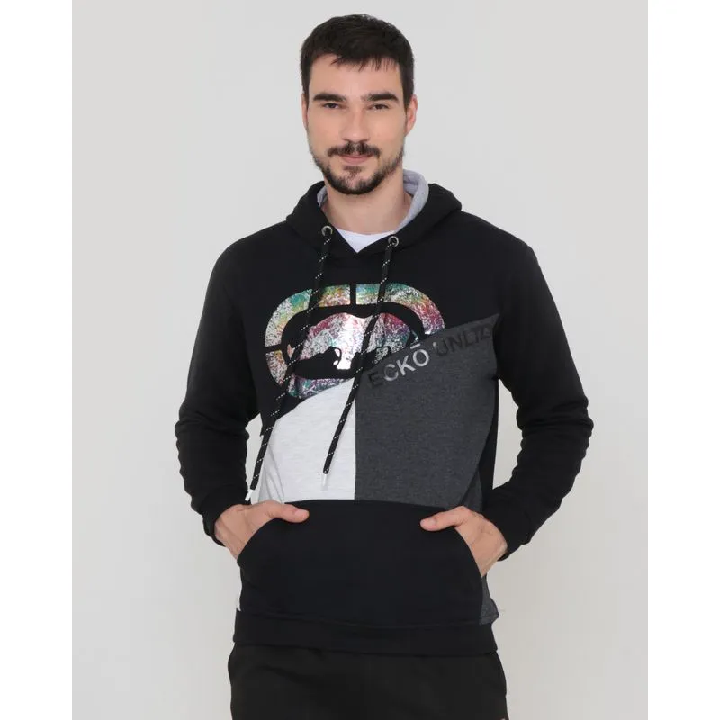 Blusão Moletom Masculino Ecko Estampa Colorida Preto M