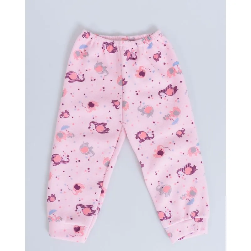 Calça Bebê Soft Estampa Elefante Rosa 2