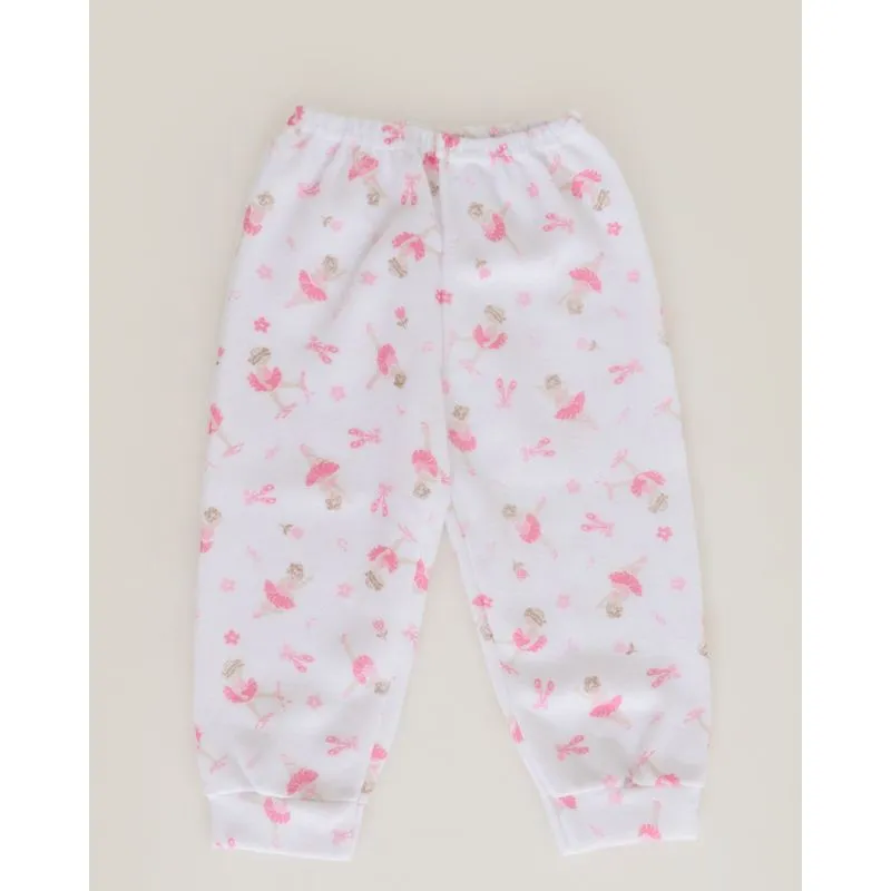 Calça Bebê Soft Estampa Bailarina Branca 2