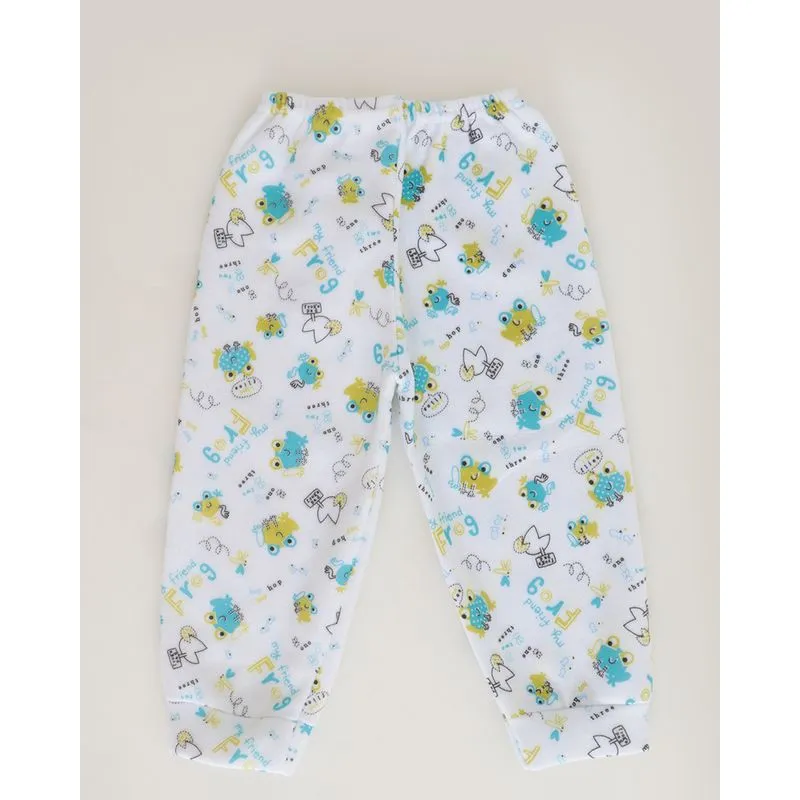 Calça Bebê Soft Estampa Sapinho Branco 3