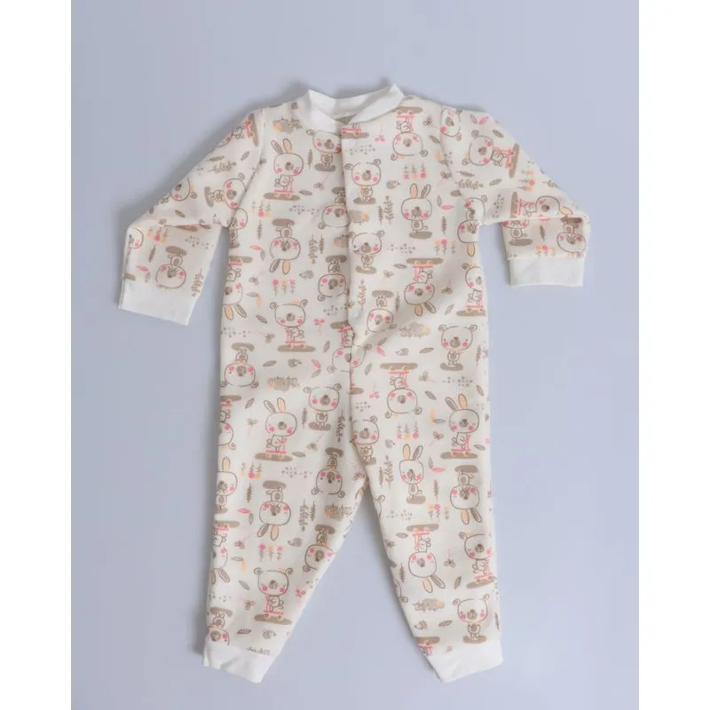 Macacão Bebê Soft Estampa Urso Bege 3