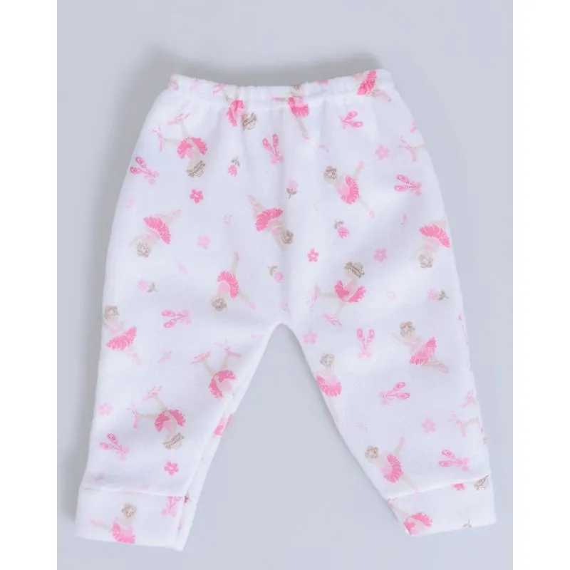 Calça Bebê Soft Estampa Bailarina Branca G
