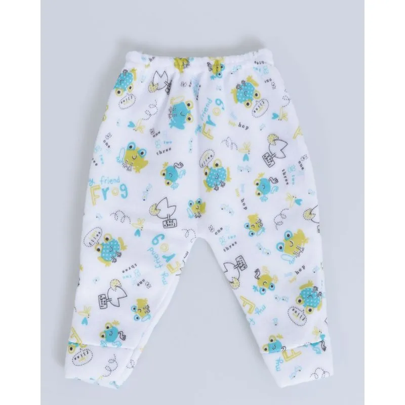 Calça Bebê Unissex Soft Estampa Sapinho Branca P