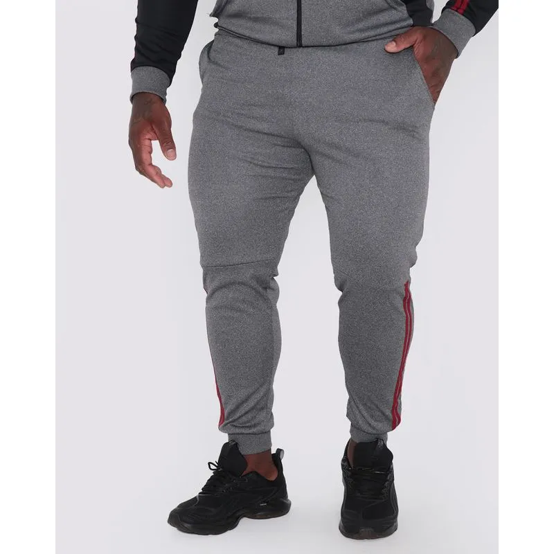 Calça Masculina Plus Size Esportiva Jogger Com Viés Cinza G3