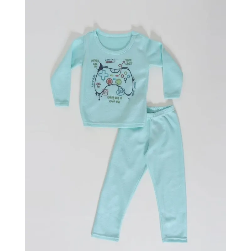 Pijama Infantil Soft Manga Longa Estampa Jogo Verde Claro 8