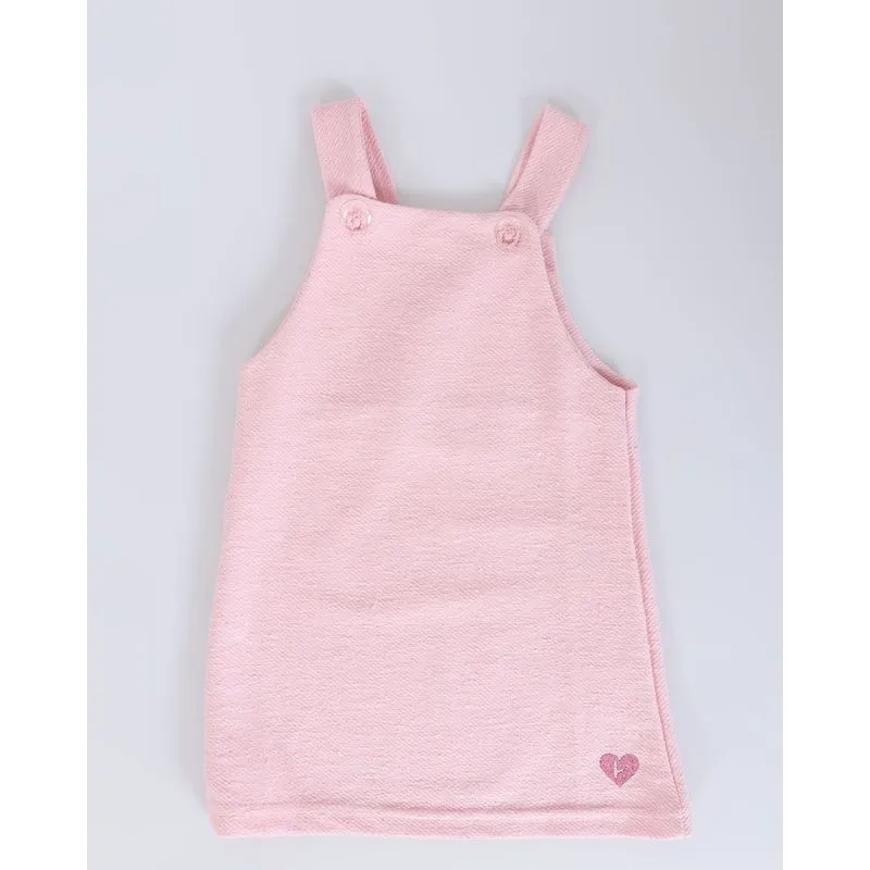 Salopete Bebê Rosa Claro M