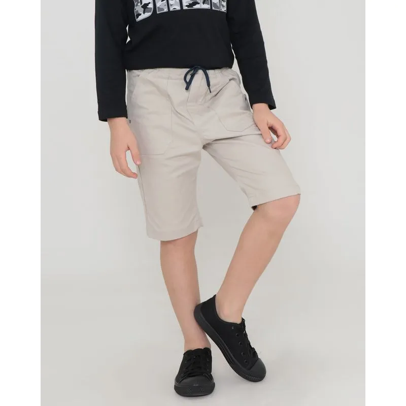 Bermuda Sarja Infantil Bege Claro 6