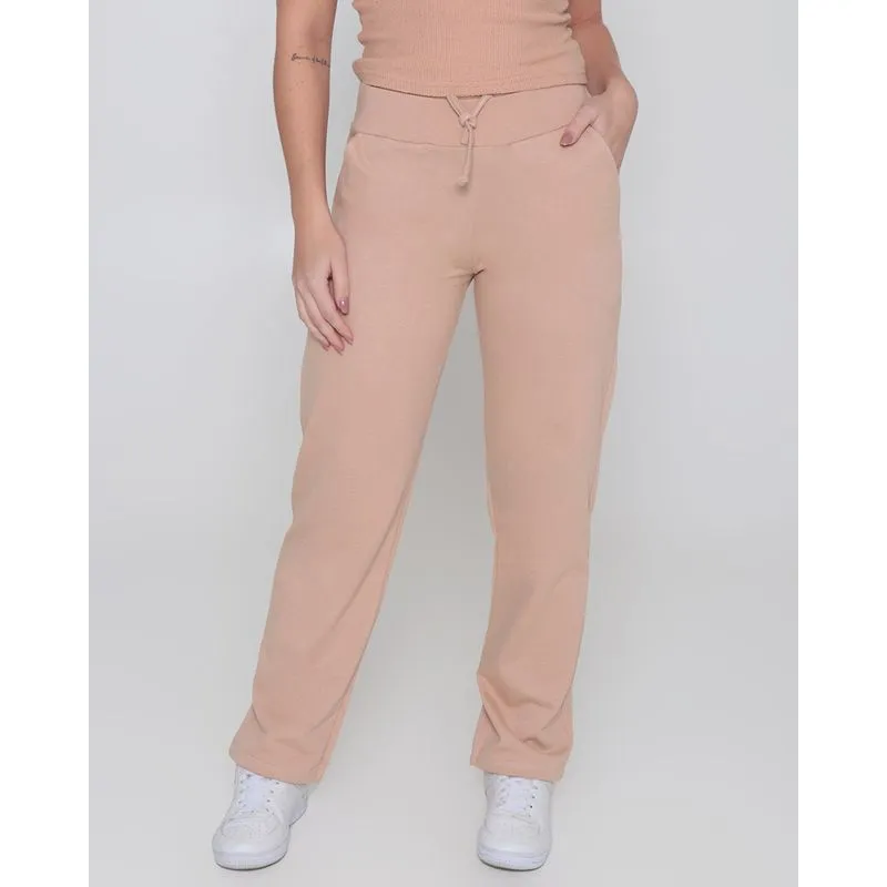 Calça Moletom Feminina Bege P