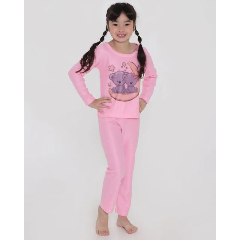Pijama Infantil Soft Estampa Ursinhos Rosa Escuro 4