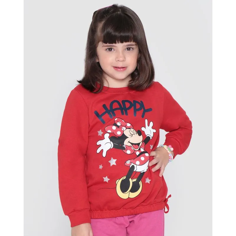 Blusão Infantil Minnie Mouse Disney Vermelho 4