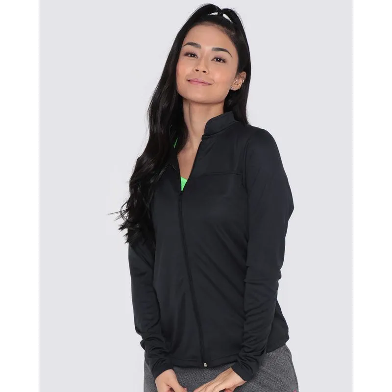 Jaqueta Feminina Fitness Com Zíper Preta M