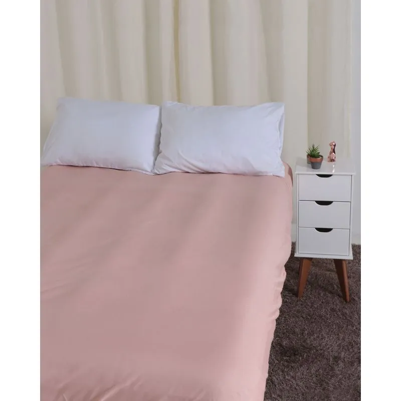 Lençol Com Elástico Queen Arte E Cazza Rosa UN