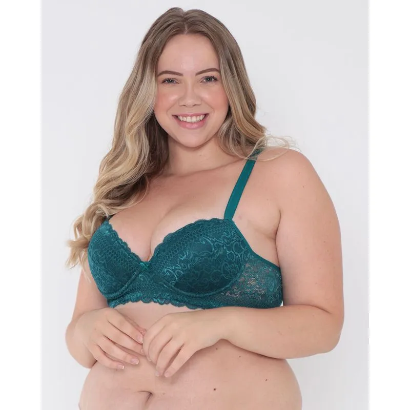 Sutiã Plus Size Com Base Renda Verde 48