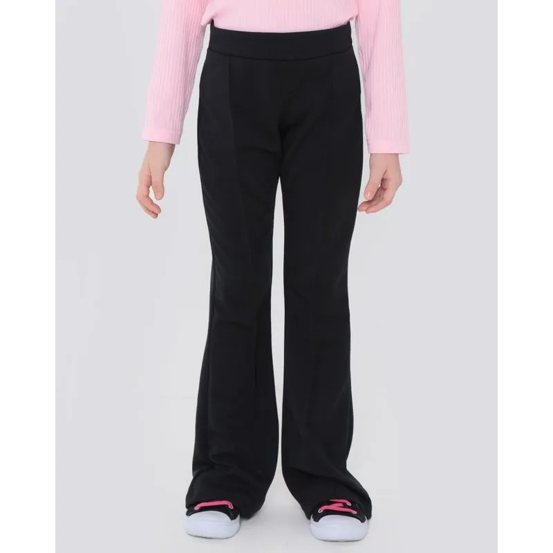 Calça Infantil Crepe Flare Preta 8