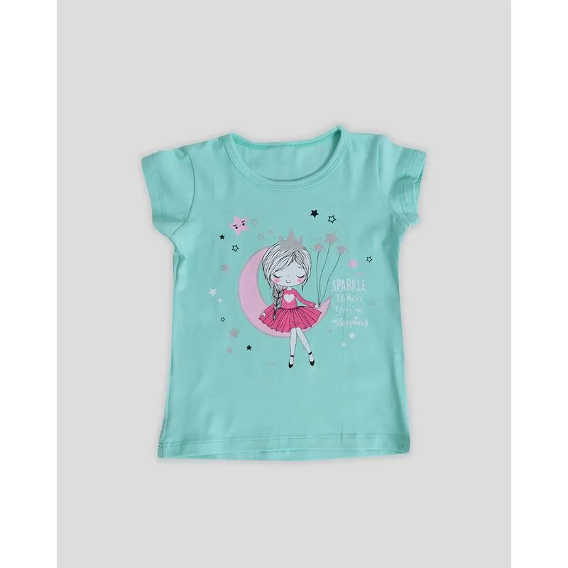 Blusa Bebê Estampa Sparkle Verde Claro 1