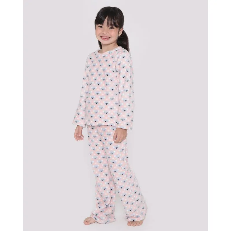 Pijama Infantil Flannel Estampa Coala Rosa 4