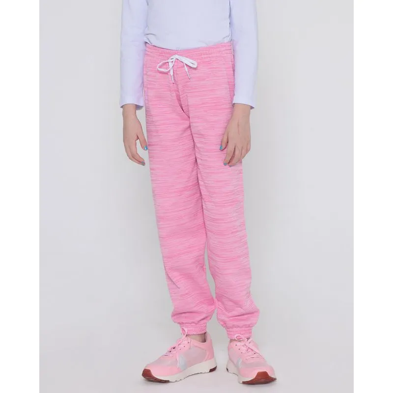 Calça Moletom Jogger Rajada Rosa Claro 6