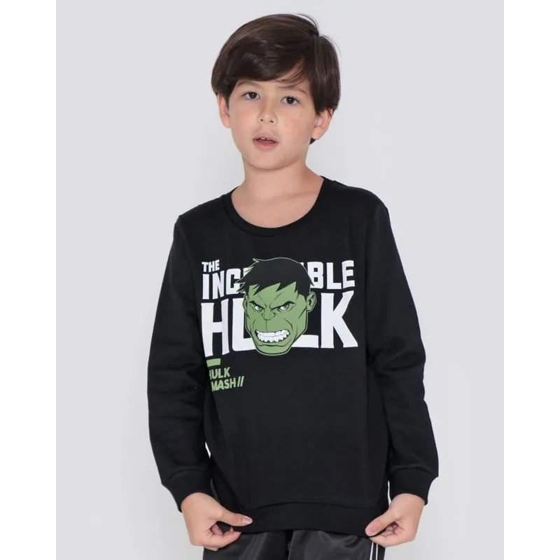 Blusão Infantil Moletom Hulk Marvel Preto 4