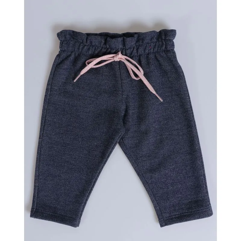 Calça Bebê Moletom Mescla Azul Marinho G