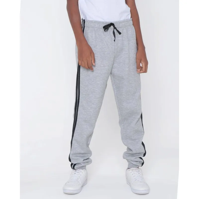 Calça Moletom Juvenil Listra Cinza Claro 12