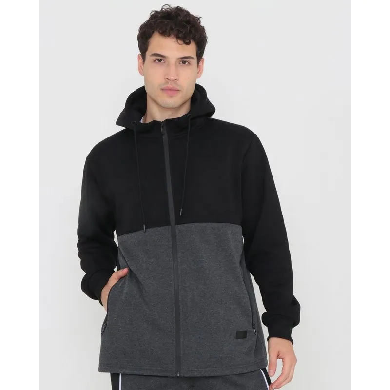 Casaco Masculino Moletom Recorte Preto GG
