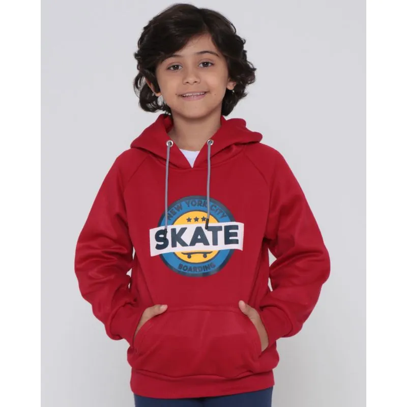 Blusão Moletom Infantil Skate Vermelho 8
