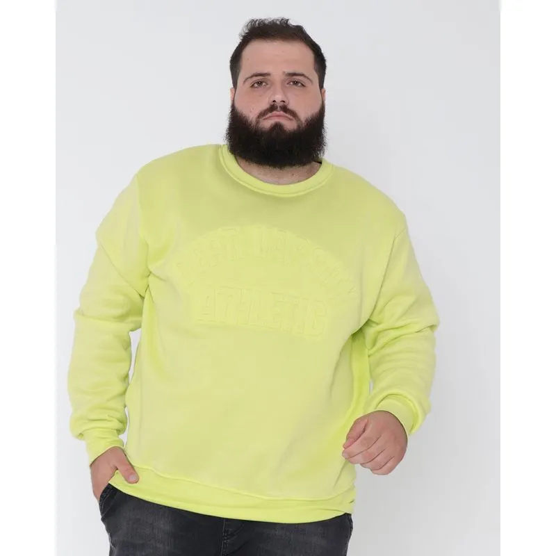 Blusão Plus Size Masculino Moletom Athletic Verde Claro G3
