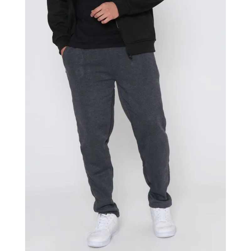 Calça Moletom Masculina Lisa Cinza Escuro GG